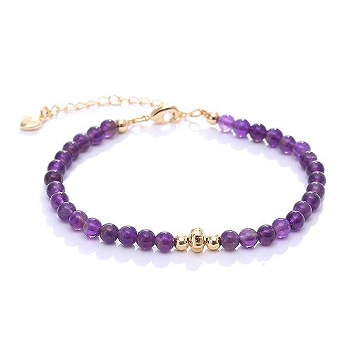 Women's Handmade Beaded Bracelet | 4mm Gemstone Adjustable Bracelet Stylish Jewelry for Women