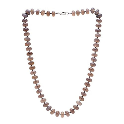 Gemstone Necklace | Handmade Women's 10mm Rondelle Natural Beaded Jewelry