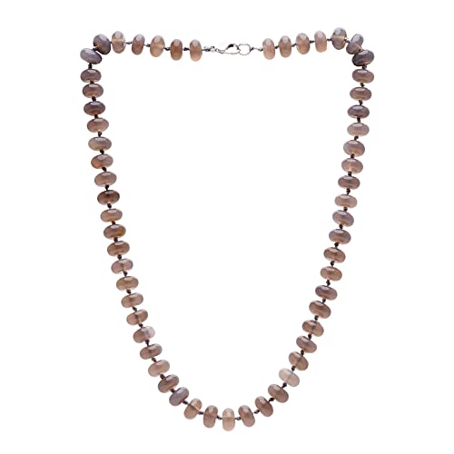 Gemstone Necklace | Handmade Women's 10mm Rondelle Natural Beaded Jewelry