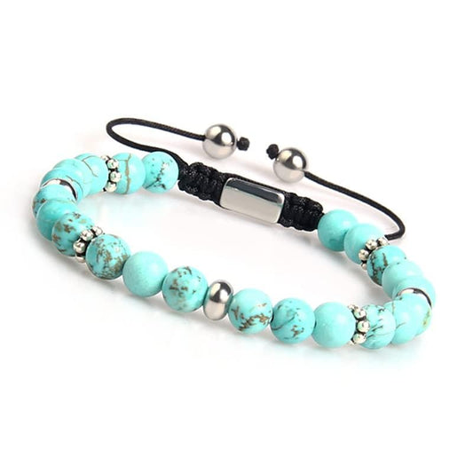 Handmade Gemstone Bracelet | 8mm Adjustable Beads for Men and Women | Chakra Stress and Anxiety Relief Friendship Bracelet