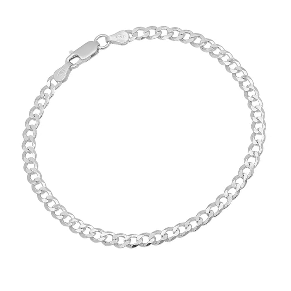 925 sterling silver 5mm curb chain bracelet