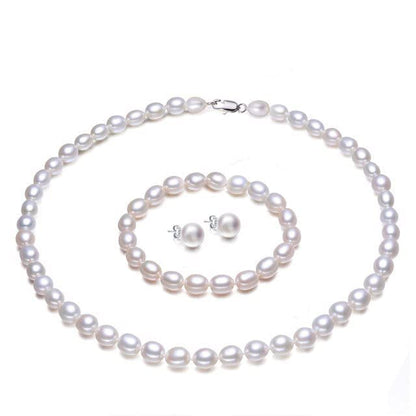 white pearl set for women