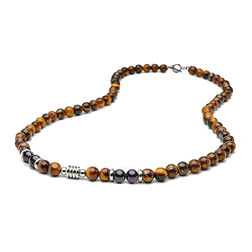brown tiger's eye necklace for men