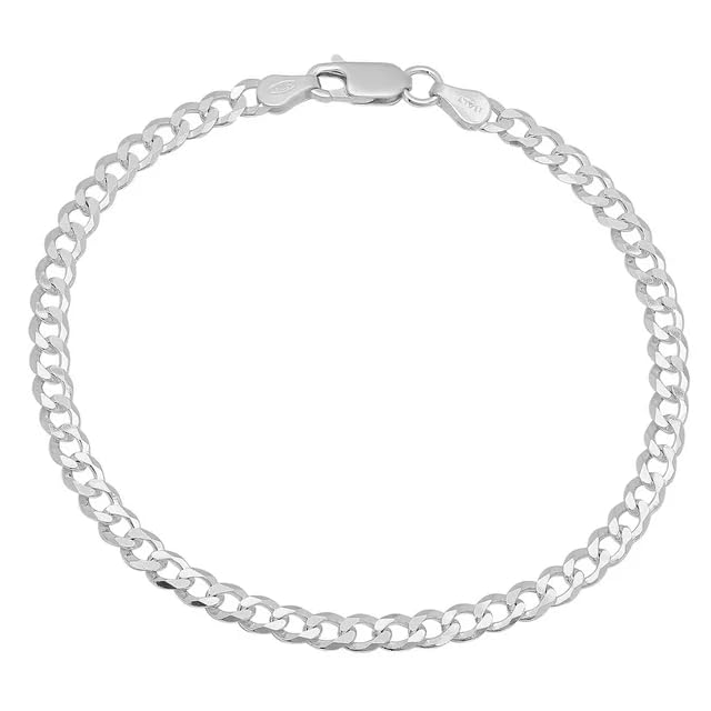 5mm 925 sterling silver curb chain bracelet