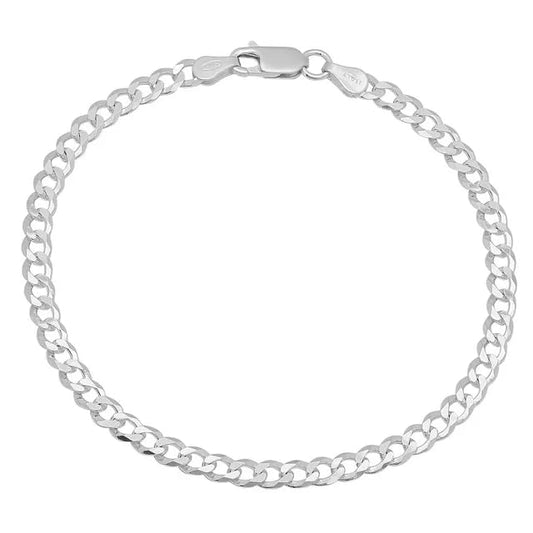 5mm 925 sterling silver curb chain bracelet