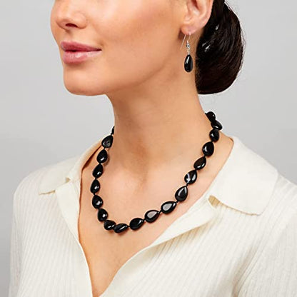 Teardrop Gemstone Necklace | Handmade Natural Beaded Jewelry for Women