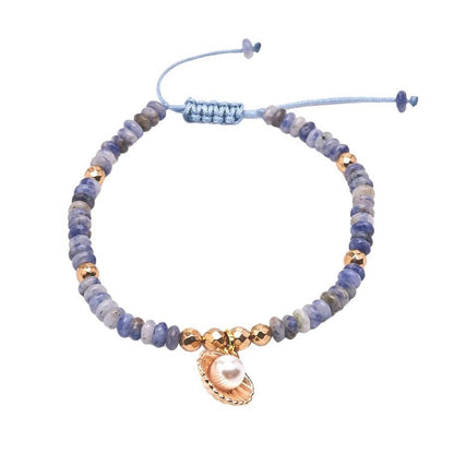 Women's Handmade Gemstone Bracelet | 4mm Natural Gemstone Adjustable Bracelet Pink, Blue, and Multicolor Options for Women