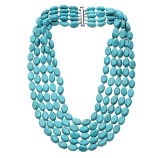 5 Row Turquoise Necklace