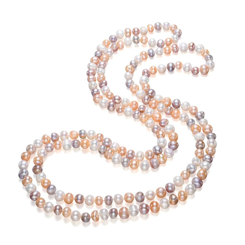 Multicolor 8-9mm Pearl 120cm Long Necklace