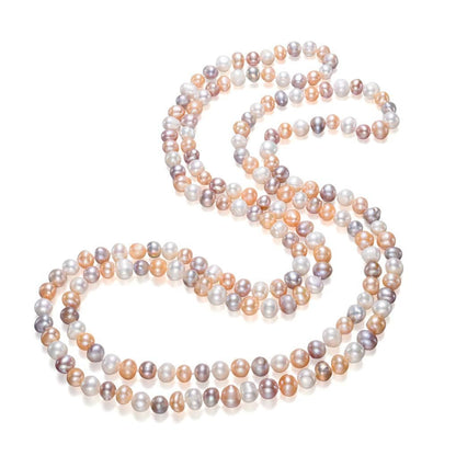 Multicolor 8-9mm Pearl 120cm Long Necklace