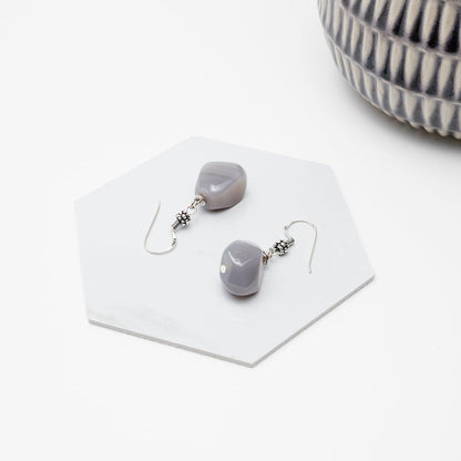 Gemstone Dangle Earrings | Handmade Natural Gemstone Earrings with 925 Sterling Silver for Women