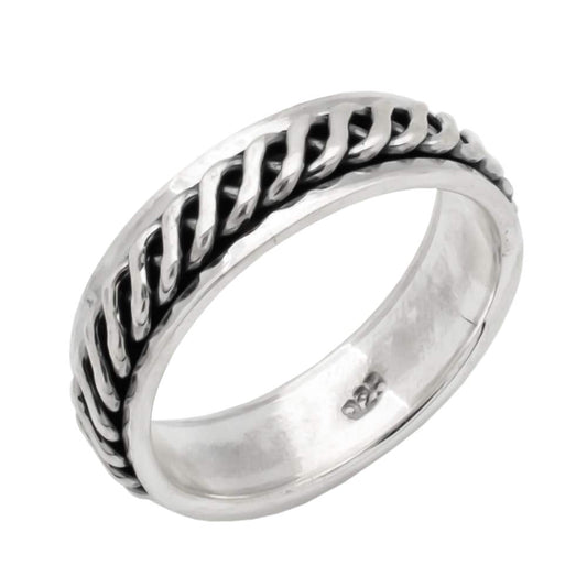 925 sterling silver celtic knot design spinning ring 
