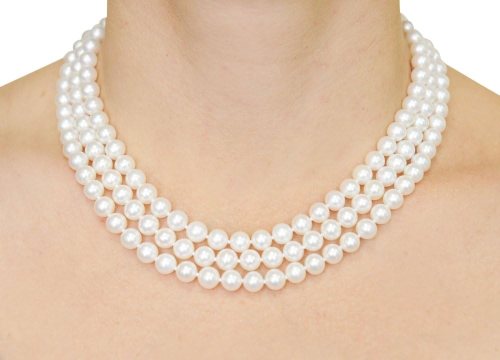  Freshwater Pearl 3 Strand Necklace