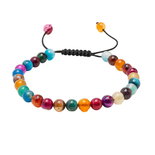 Multicolour 6mm Gemstone Friendship Bracelet