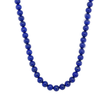 Lapis Lazuli 8mm Beaded Gemstone Necklace 