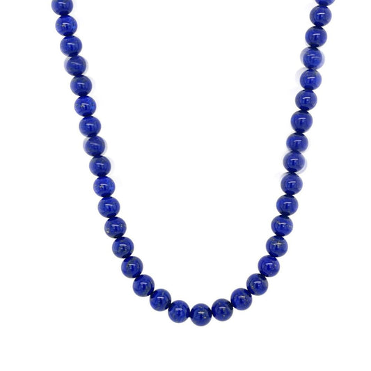 Lapis Lazuli 8mm Beaded Gemstone Necklace 