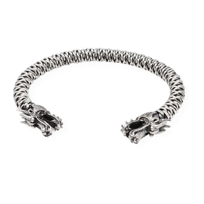 925 sterling silver dragon bangle 