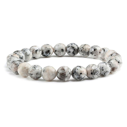 Kiwi Jasper 8mm Beaded Gemstone Stretchy Bracelet