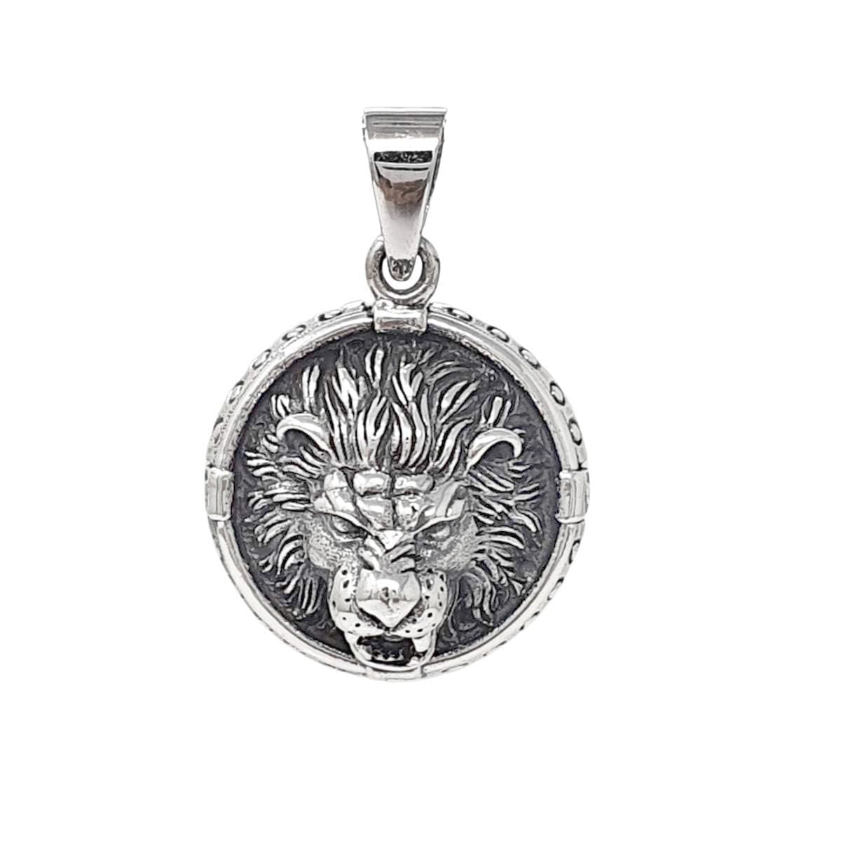 925 sterling silver lions head pendant 