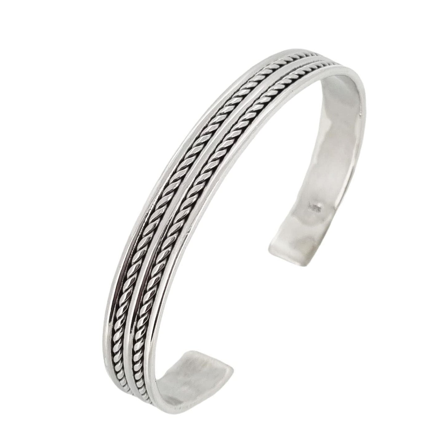 Braided design 925 sterling silver bangle