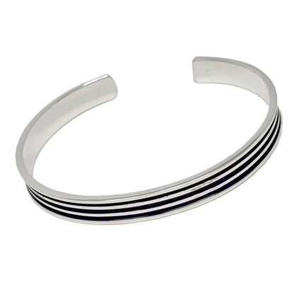 triple lines bangle bracelet 925 sterling silver