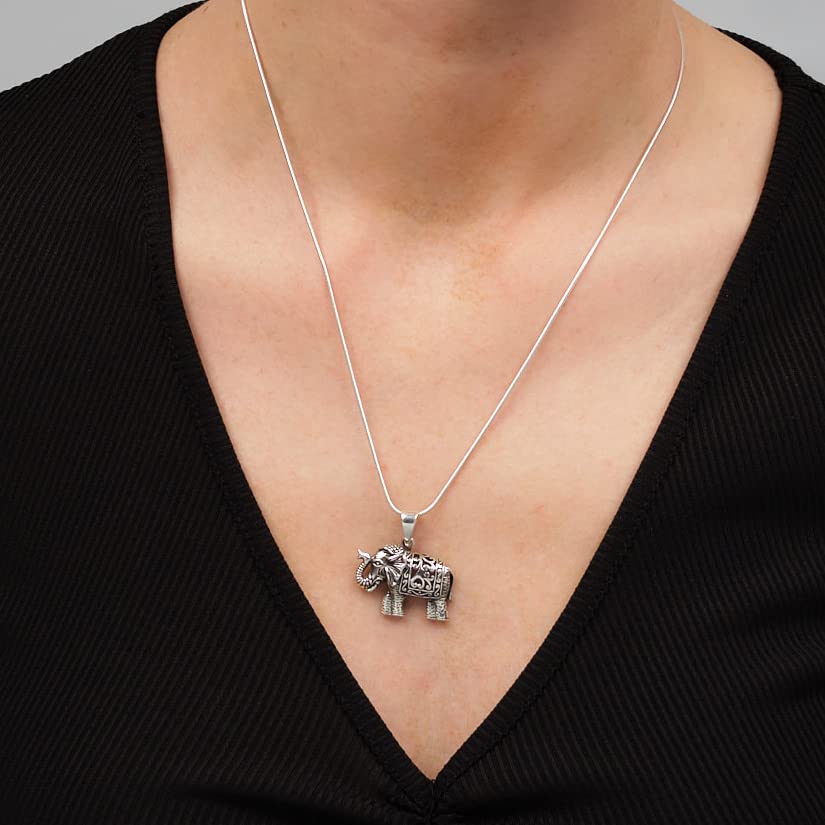 925 sterling silver elephant pendant 