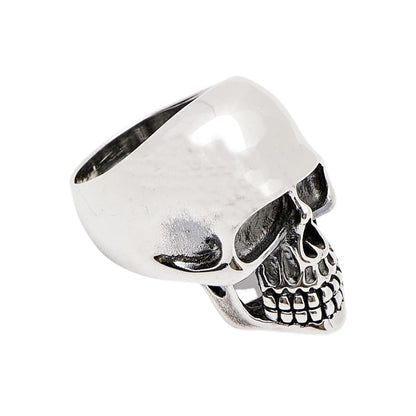 925 sterling silver chunky biker jewelry skull ring