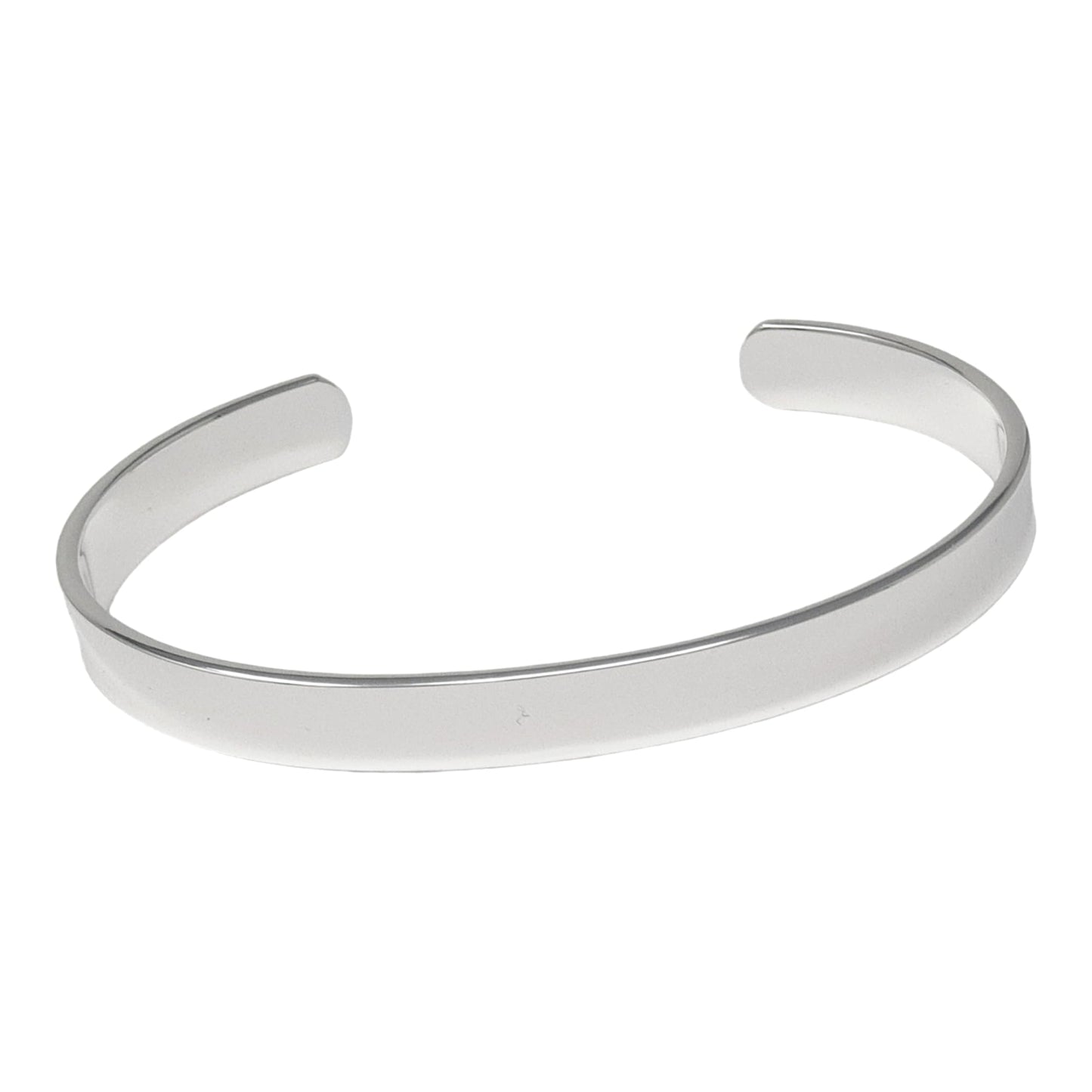 925 sterling silver plain polished bangle bracelet