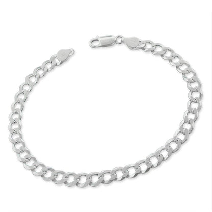 6.2mm width 925 sterling silver curb chain bracelet