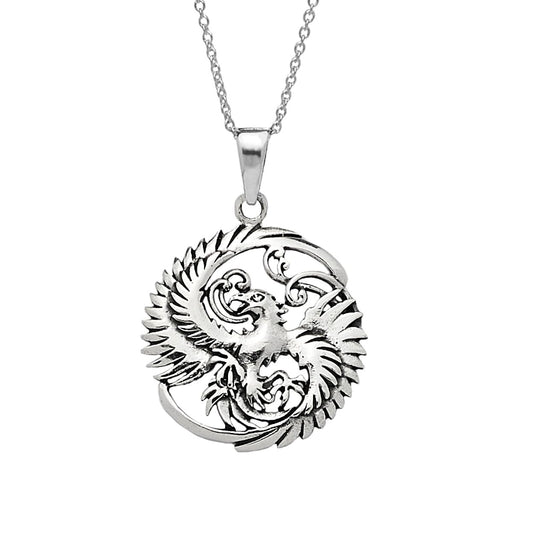 925 sterling silver pheonix bird pendant 