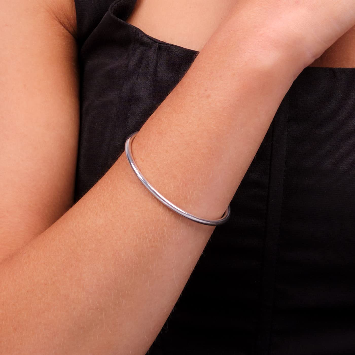 Women's Skull Bangle | Handmade 925 Sterling Silver Skull Bangle Bracelet for Women