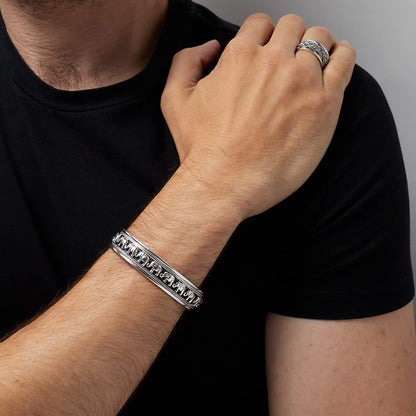 Elephant Bangle Bracelet | Unique 925 Sterling Silver Adjustable Bracelet for Women and Men