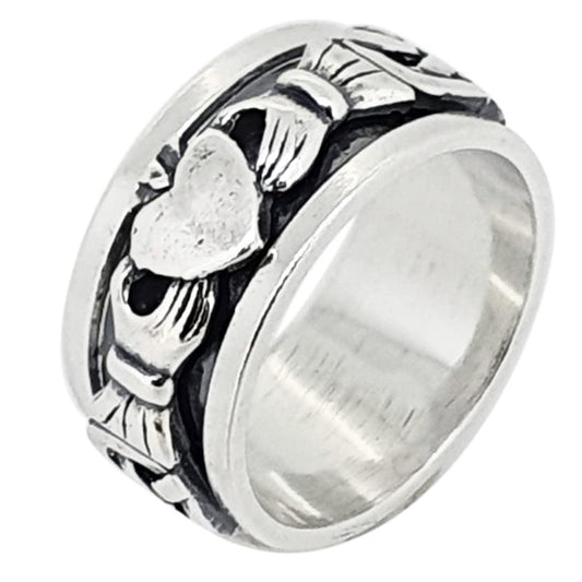 Celtic heart 925 sterling silver ring 