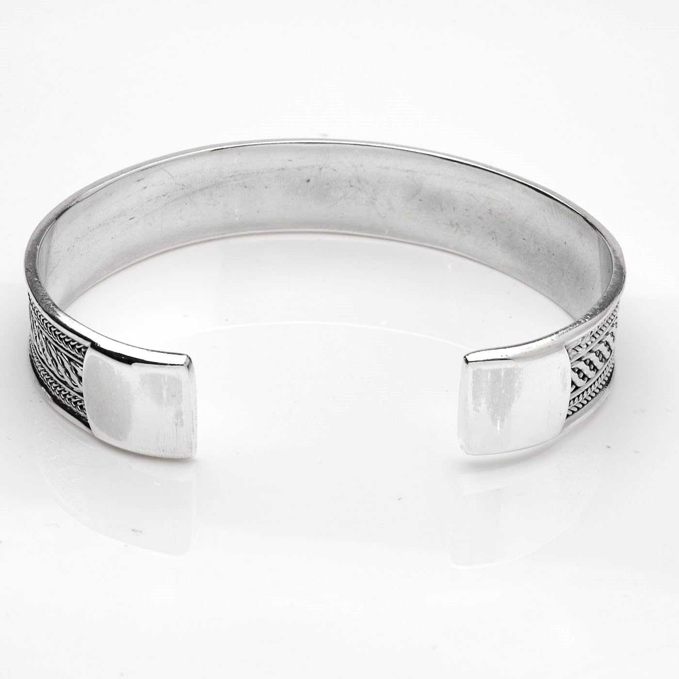 925 sterling silver celtic braided cuff bangle bracelet 12mm wide