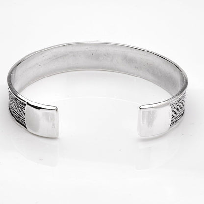 925 sterling silver celtic braided cuff bangle bracelet 12mm wide
