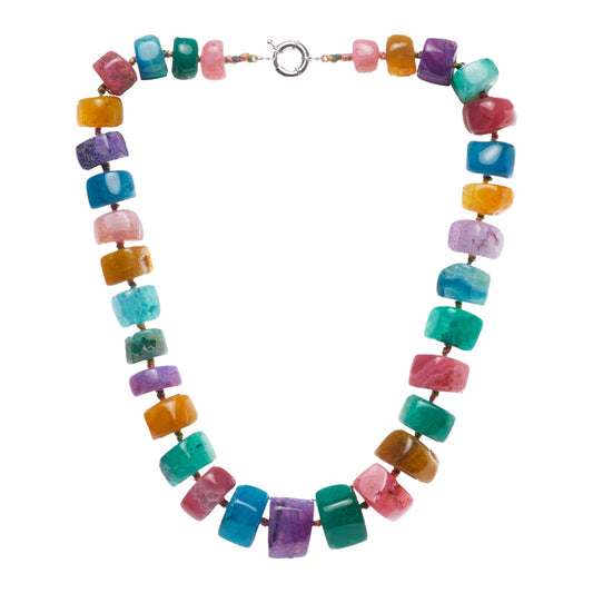 Multicoloured Chunky Gemstone Necklace 