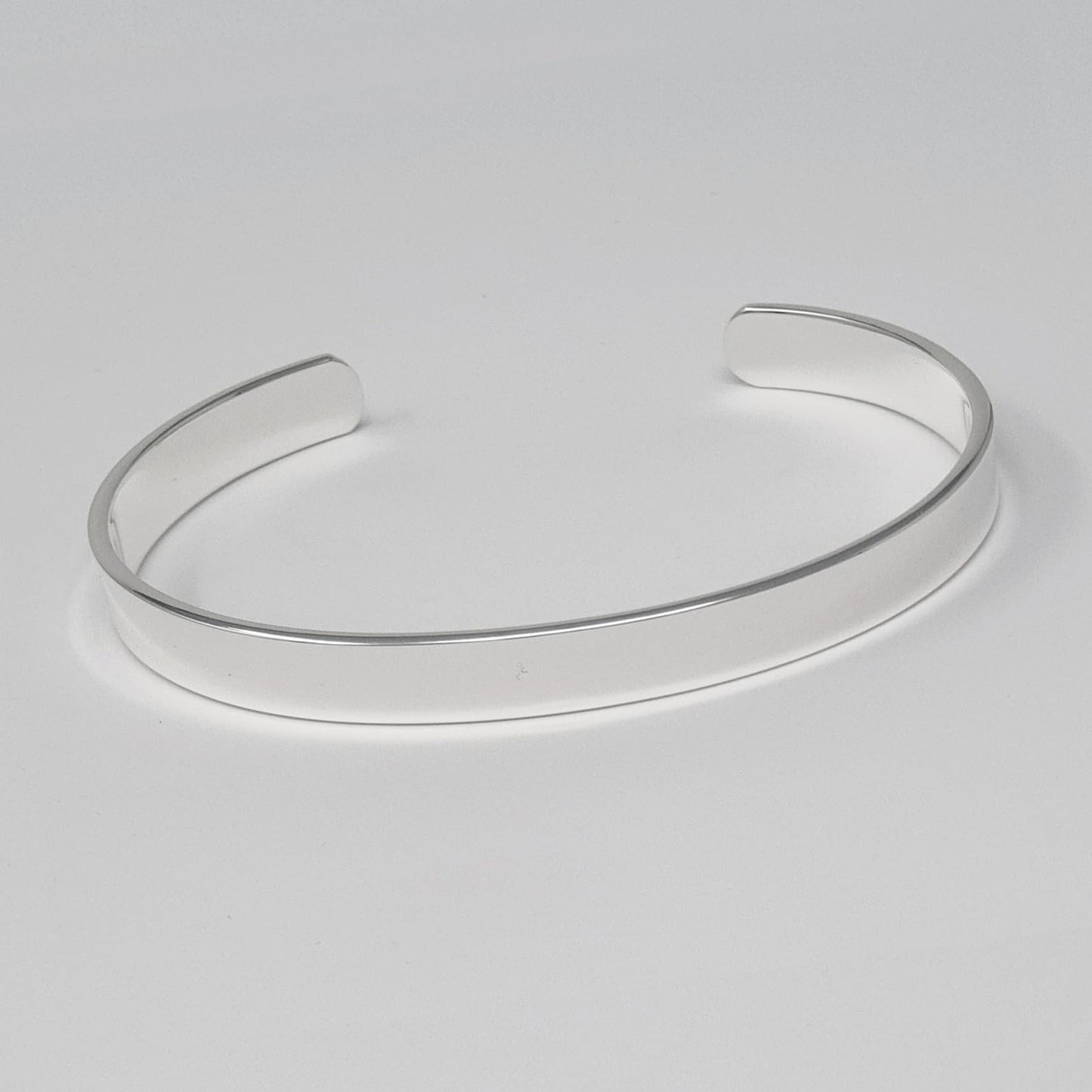 plain polished bangle bracelet 925 sterling silver