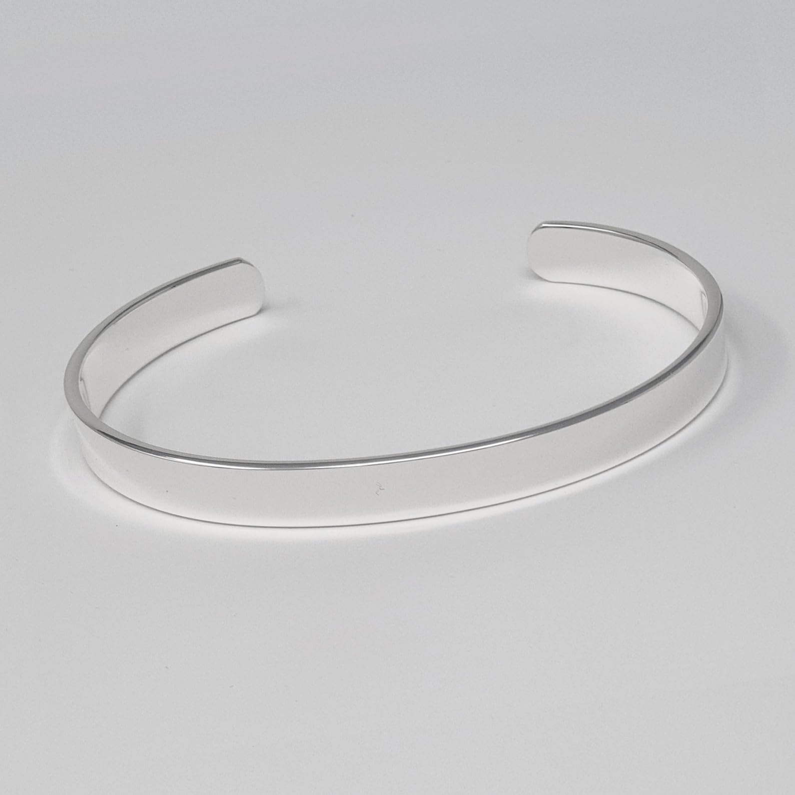 plain polished bangle bracelet 925 sterling silver