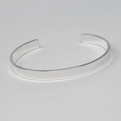 plain polished bangle bracelet 925 sterling silver