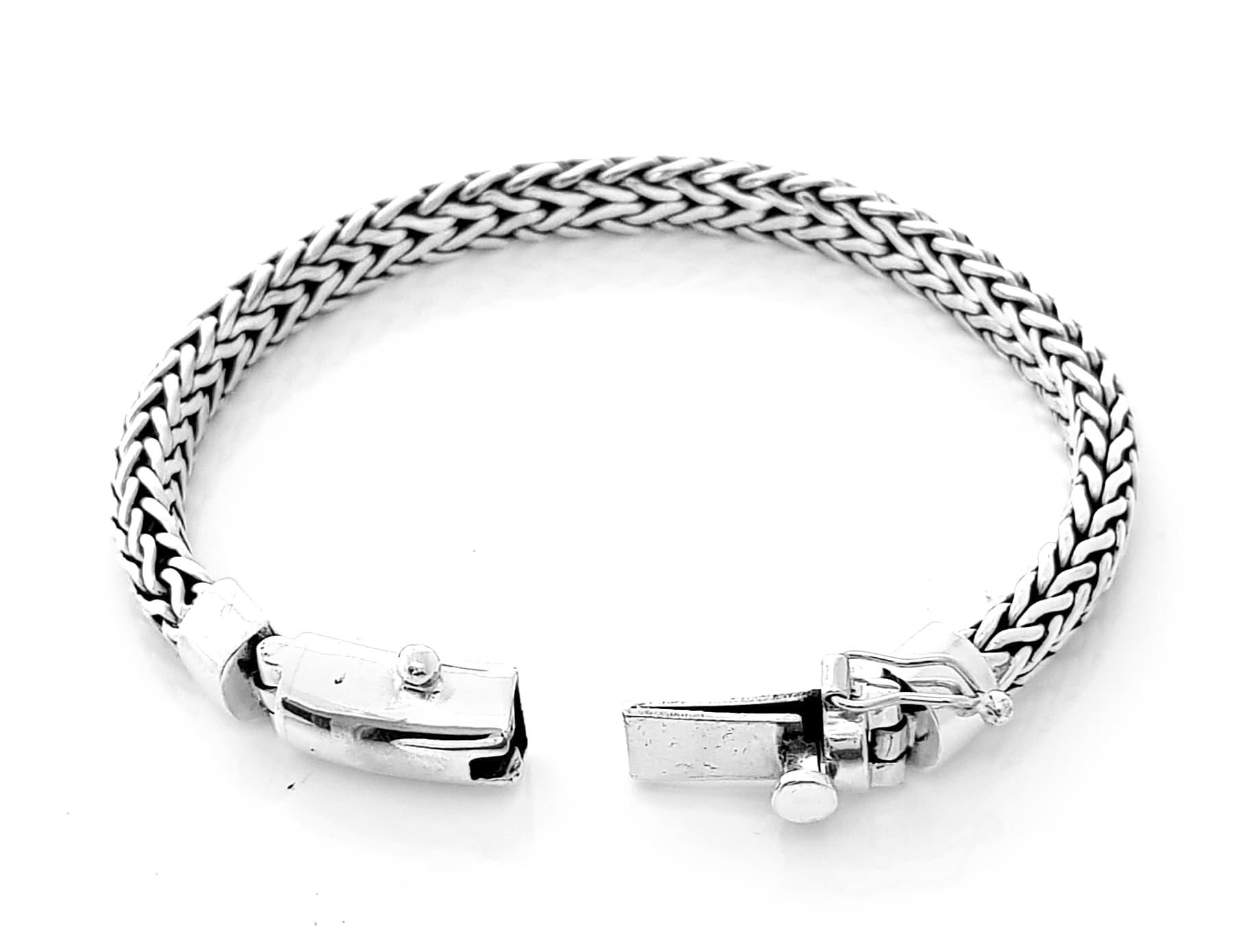 925 sterling silver bali style chain bracelet 6.2mm width