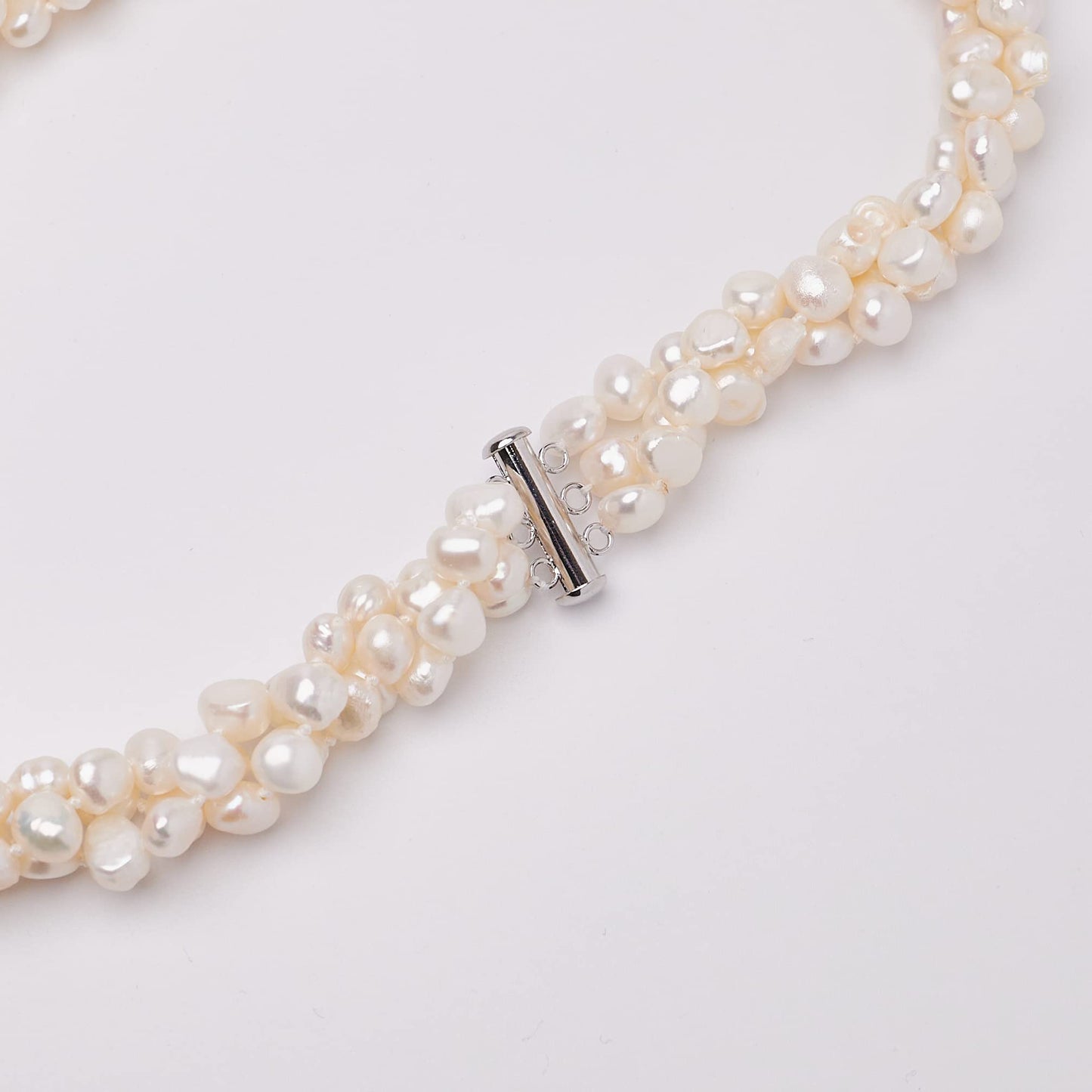 Women's Pearl Necklace | Modern Chunky Multi-Strand Freshwater Baroque Pearls