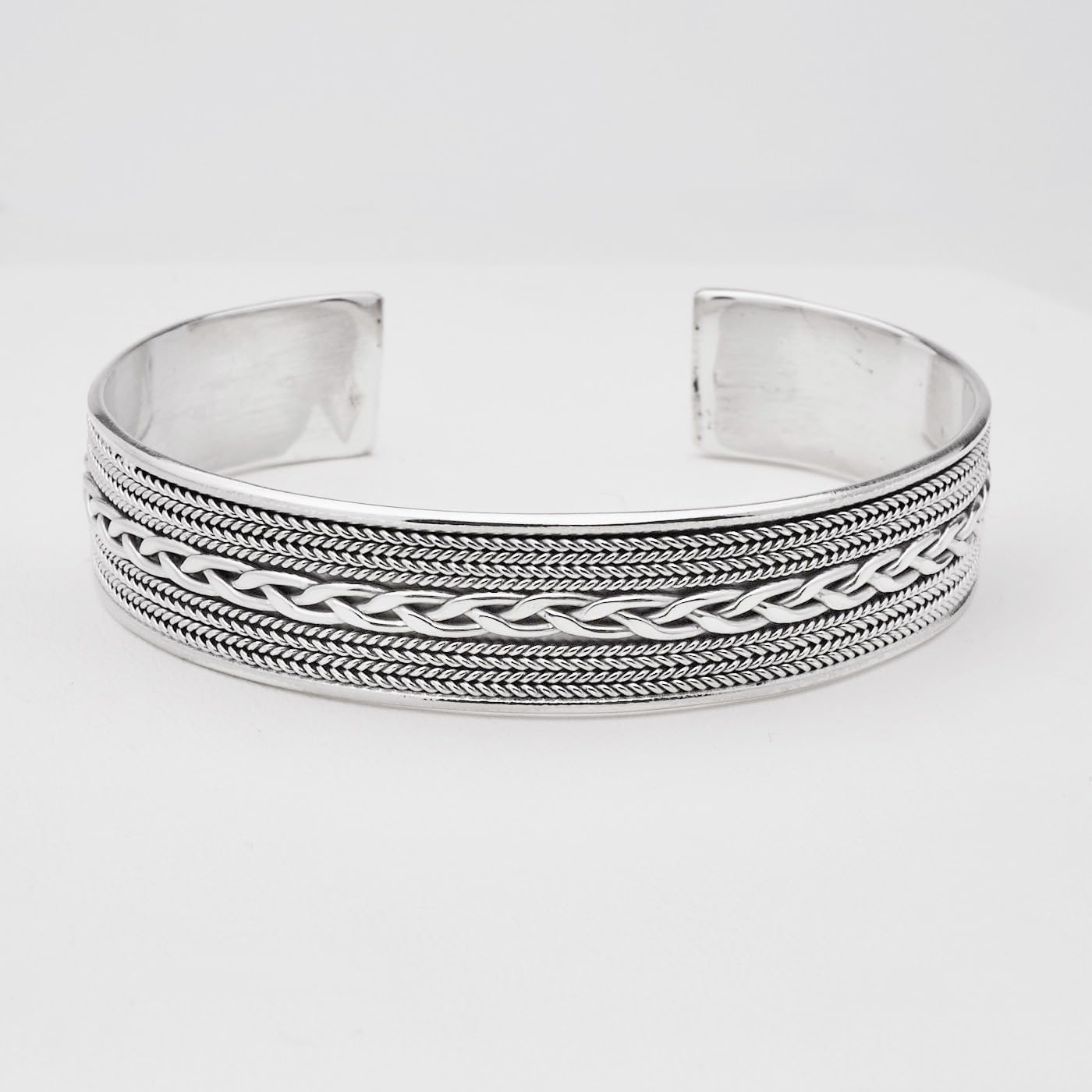Men's Bangle Bracelet | Solid 925 Sterling Silver Jewelry