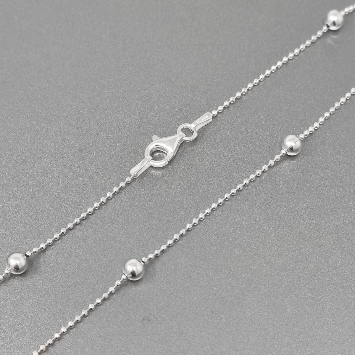 ball beaded chain bracelet 925 sterling silver 