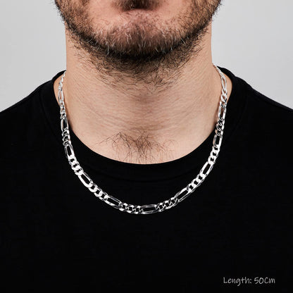 Sterling Silver Chain Necklace | Italian 925 Silver Necklace for Men - 24 Inch