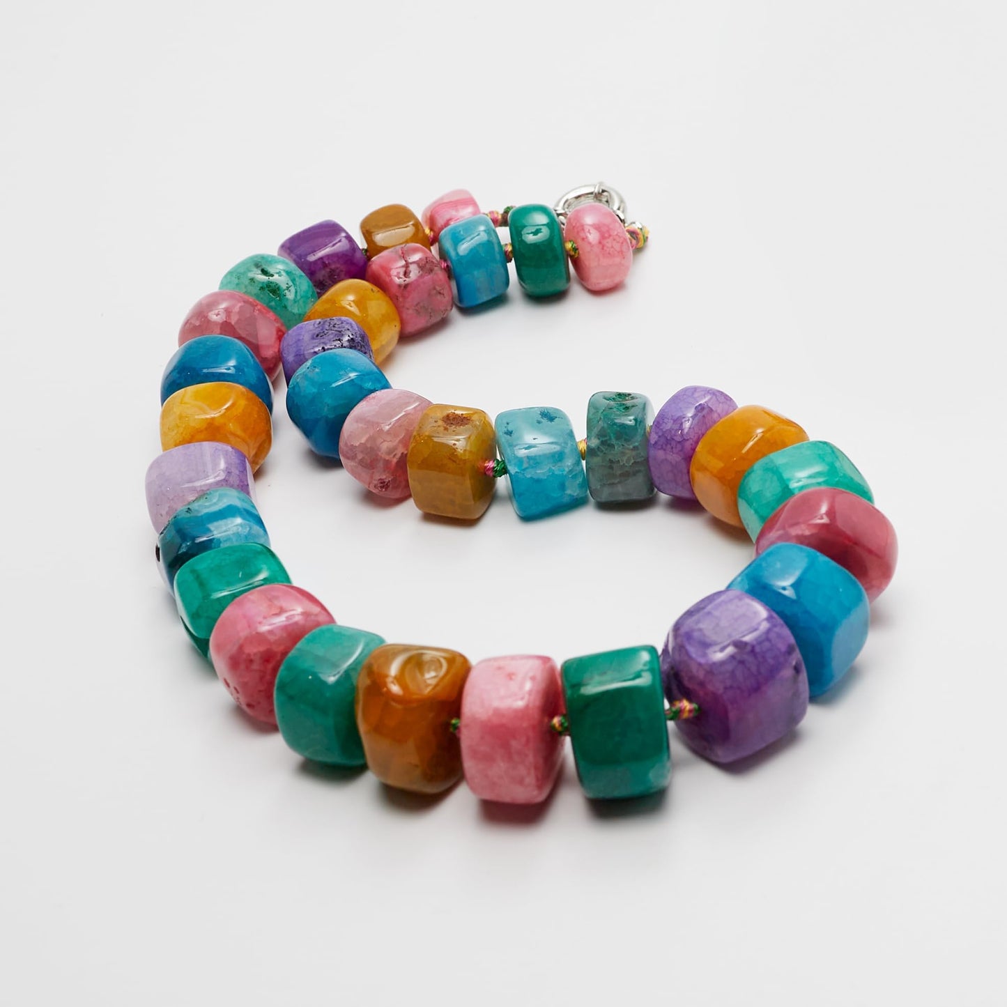 Women's Multicoloured Chunky Gemstone Necklace
