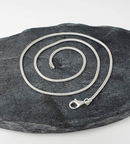 2.3mm snake chain necklace 925 sterling silver