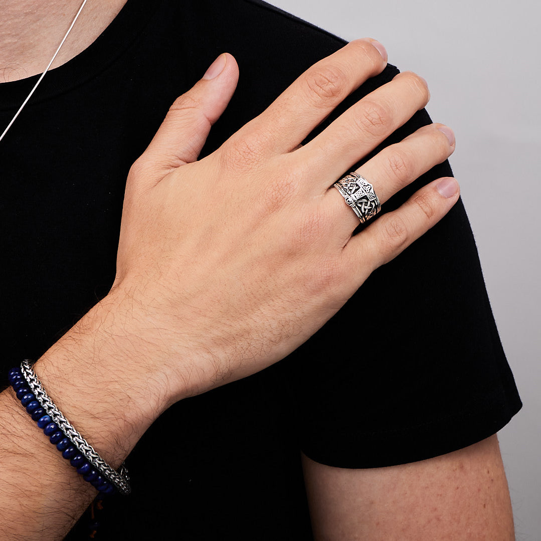 VIKING SILVER RING FOR MEN
