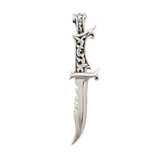 925 sterling silver dagger pendant for men