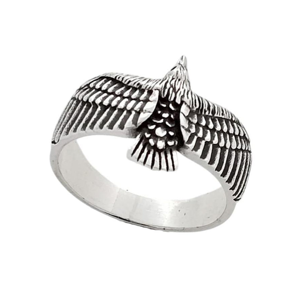 925 sterling silver flying bird ring