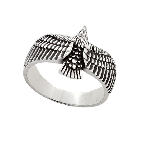 925 sterling silver flying bird ring